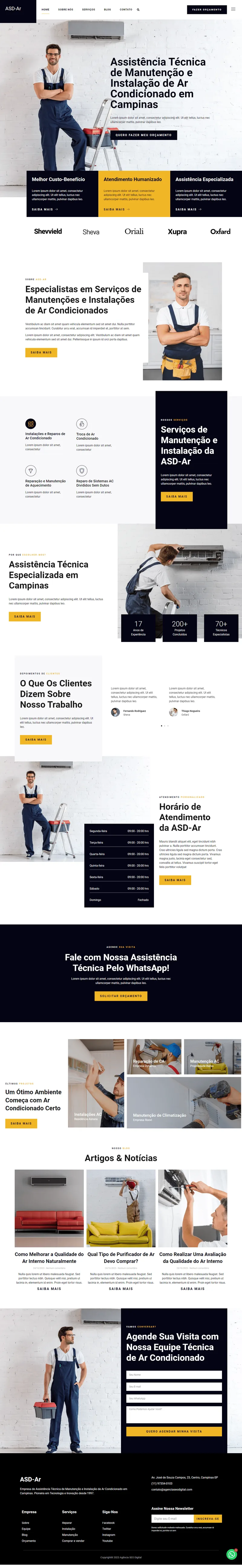 Site profissional criado pela Agência SEO Digital para ASD-Ar — Ar Condicionado em Curitiba